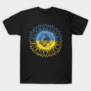 Ukrainian hand-drawn sunflower T-Shirt